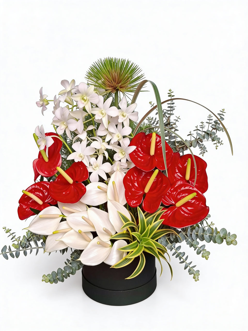 Arreglo 148 - Caja decorativa, con exclusivas de flores variadas